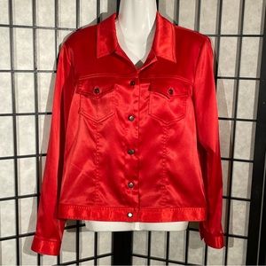 Versailles ladies satin red jacket, size 12